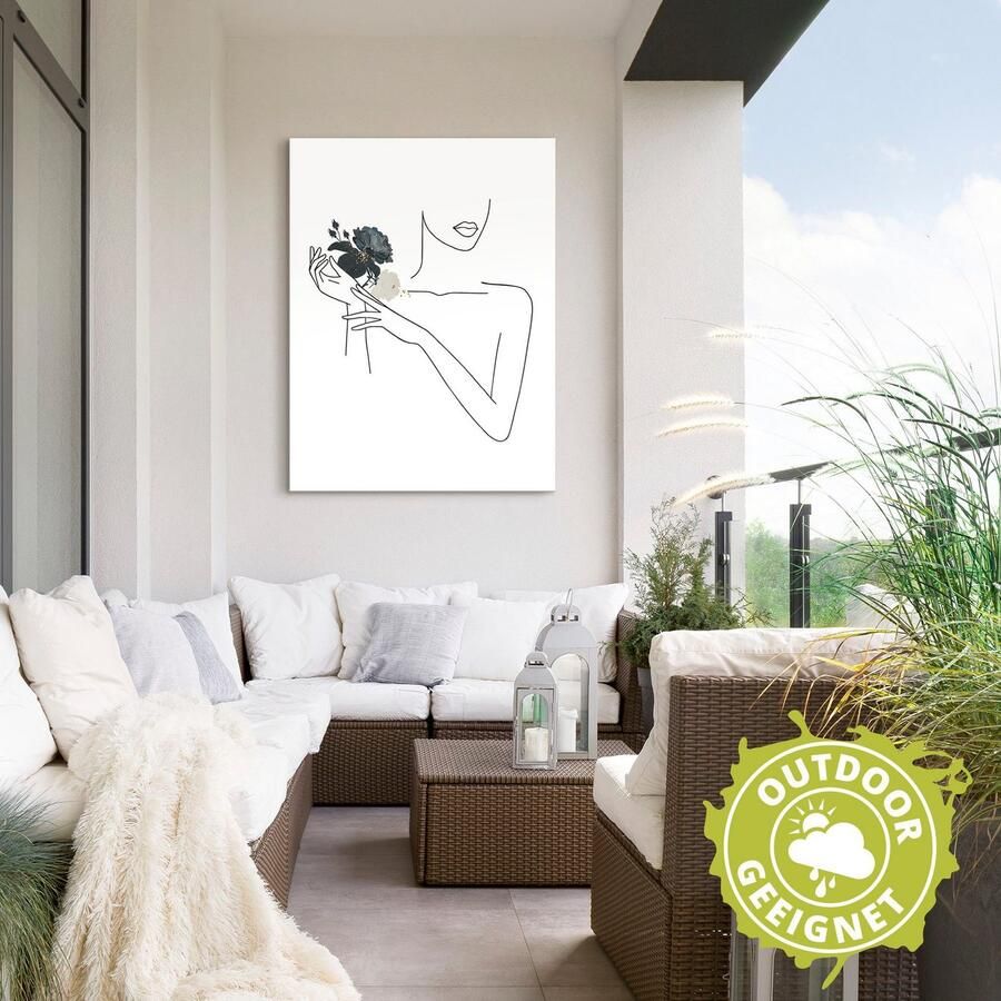 Artland Artprint Modern lineart meisje II als artprint van aluminium artprint voor buiten artprint op linnen poster muursticker - Foto 3