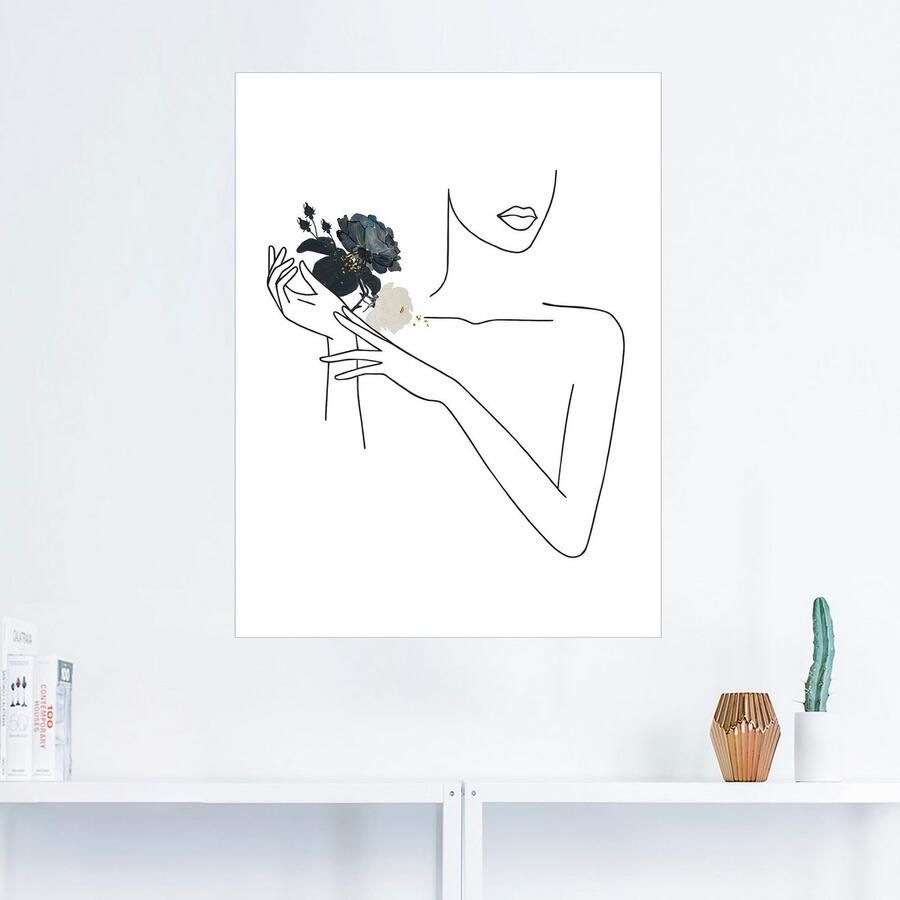 Artland Artprint Modern lineart meisje II als artprint van aluminium artprint voor buiten artprint op linnen poster muursticker - Foto 2