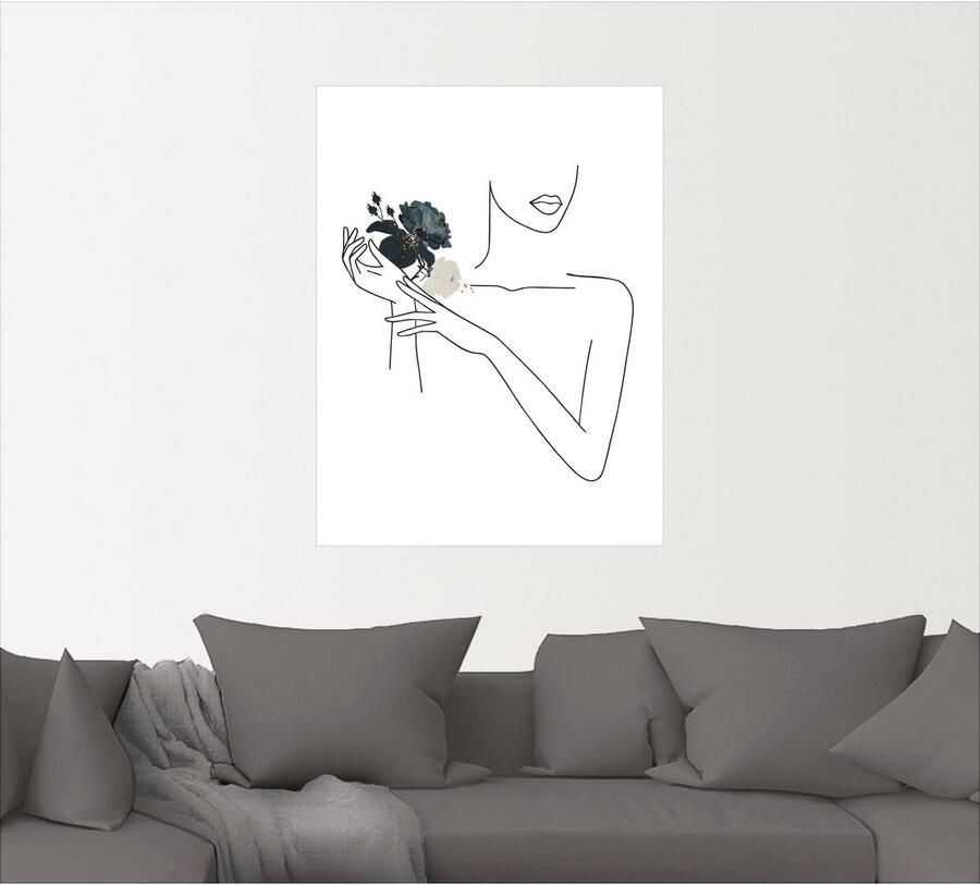 Artland Artprint Modern lineart meisje II als artprint van aluminium artprint voor buiten artprint op linnen poster muursticker - Foto 6