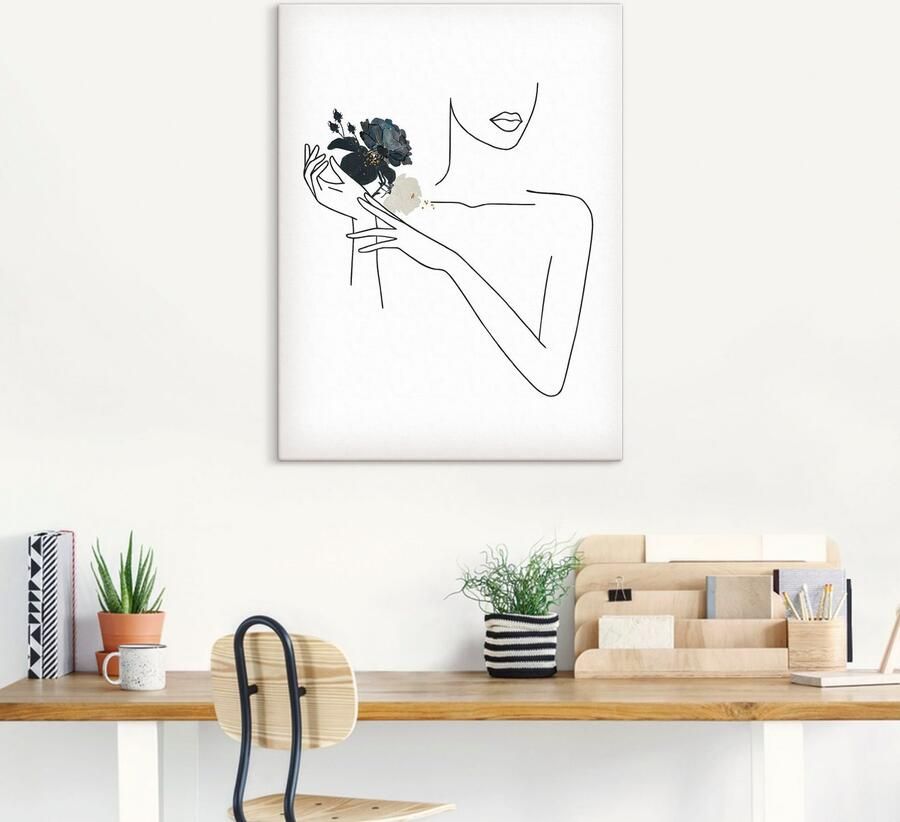 Artland Artprint Modern lineart meisje II als artprint van aluminium artprint voor buiten artprint op linnen poster muursticker - Foto 5