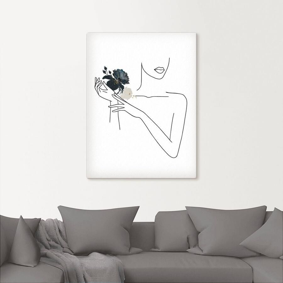 Artland Artprint Modern lineart meisje II als artprint van aluminium artprint voor buiten artprint op linnen poster muursticker - Foto 2