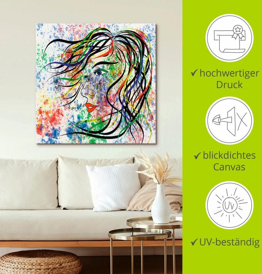 Artland Artprint Modern portret als artprint van aluminium artprint voor buiten artprint op linnen poster in verschillende maten. maten - Foto 4