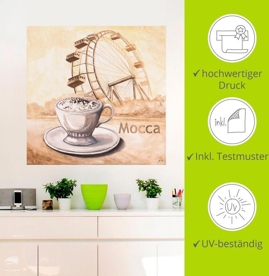 Artland Artprint Mokka in Wenen als artprint op linnen muursticker in verschillende maten - Foto 3