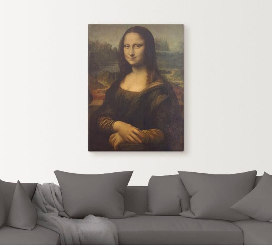 Artland Artprint Mona Lisa. Omstreeks 1503 als artprint op linnen poster in verschillende formaten maten - Foto 4