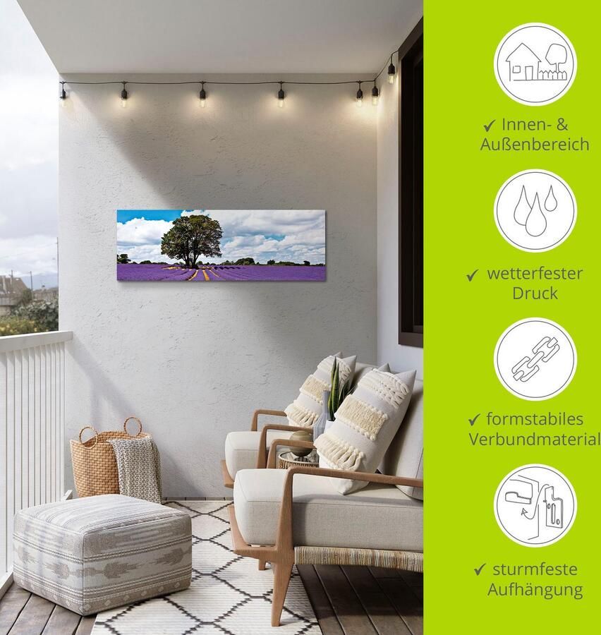 Artland Artprint Mooi lavendelveld in de zomer als artprint van aluminium artprint voor buiten artprint op linnen in verschillende maten - Foto 4