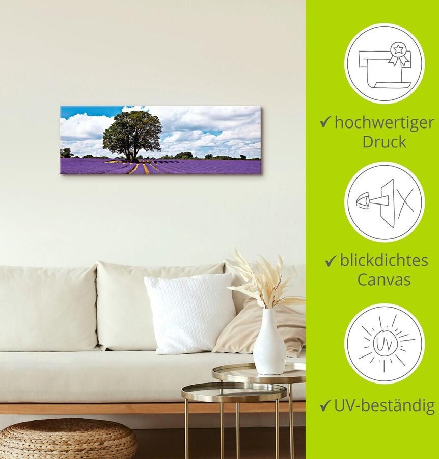 Artland Artprint Mooi lavendelveld in de zomer als artprint van aluminium artprint voor buiten artprint op linnen in verschillende maten - Foto 4