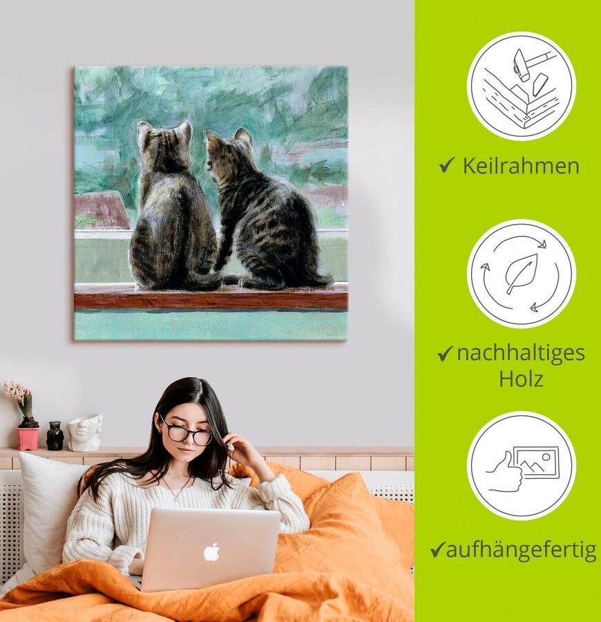 Artland Artprint Mooi uitzicht als artprint op linnen poster in verschillende formaten maten