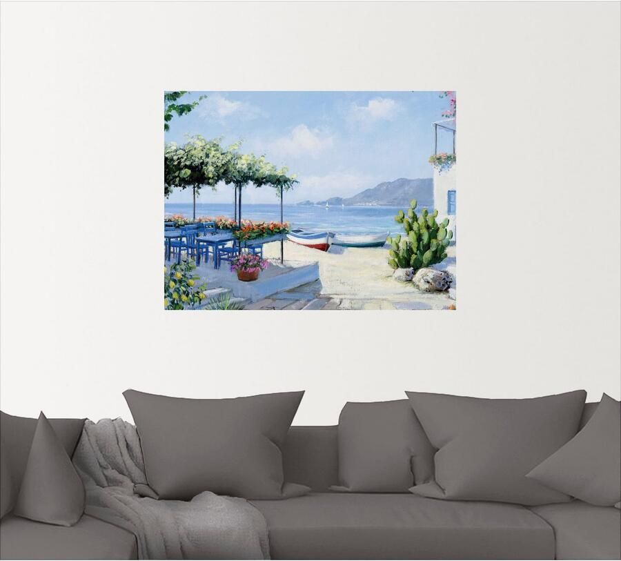 Artland Artprint Mooi uitzicht op zee als artprint op linnen muursticker in verschillende maten - Foto 4