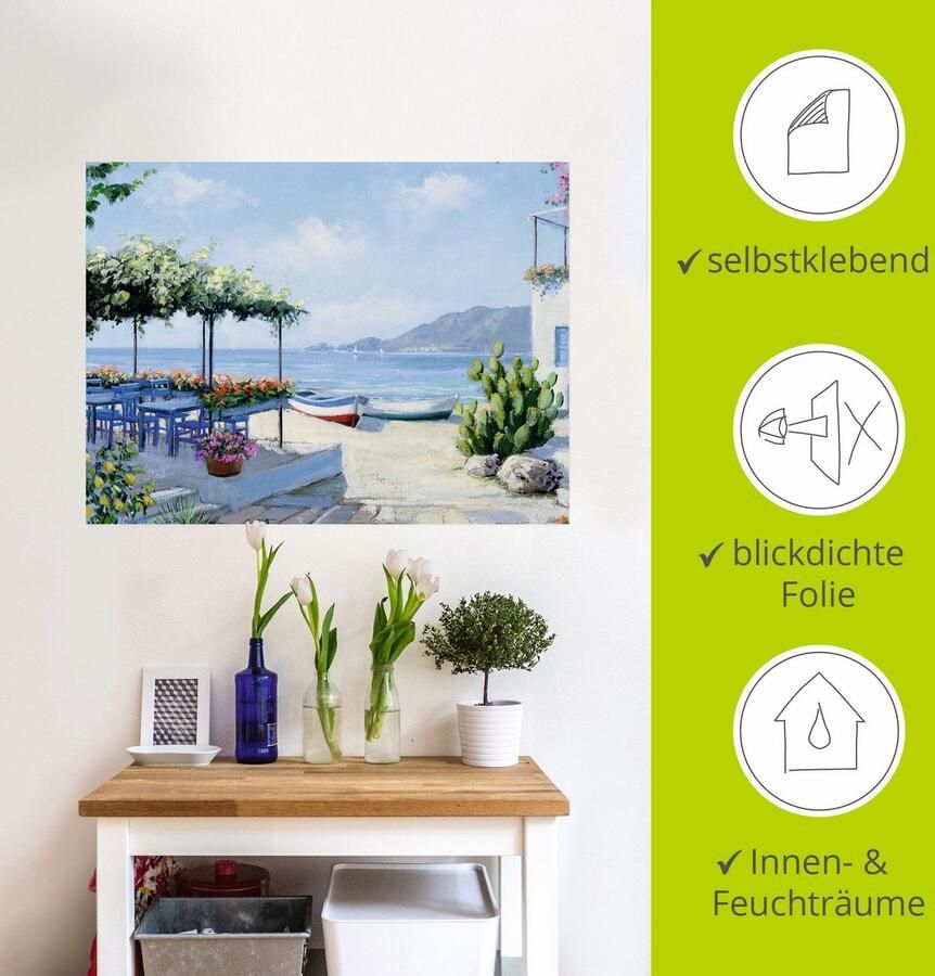 Artland Artprint Mooi uitzicht op zee als artprint op linnen muursticker in verschillende maten - Foto 3