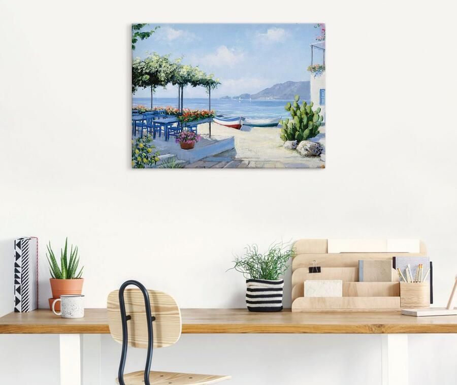 Artland Artprint op linnen Mooi uitzicht op zee - Foto 5