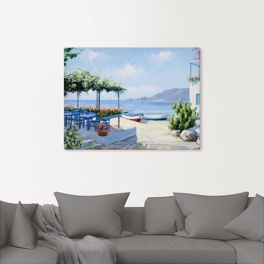 Artland Artprint op linnen Mooi uitzicht op zee - Foto 2