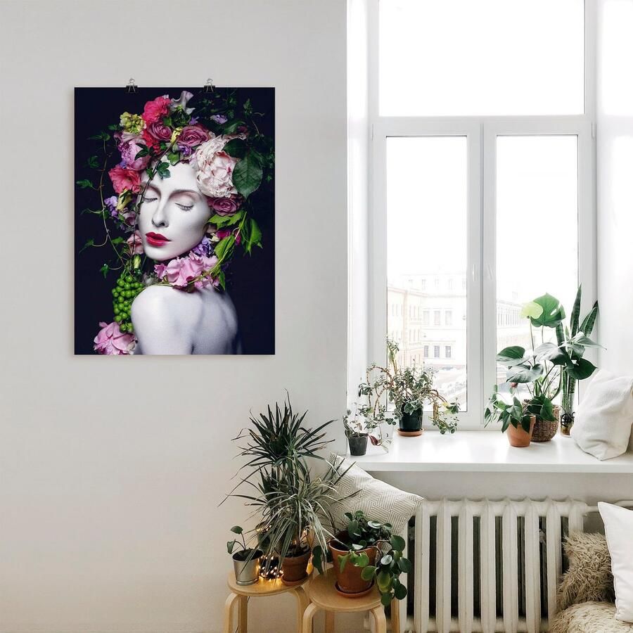 Artland Artprint Mooie Bloemenkoningin als artprint van aluminium artprint voor buiten artprint op linnen poster muursticker - Foto 3