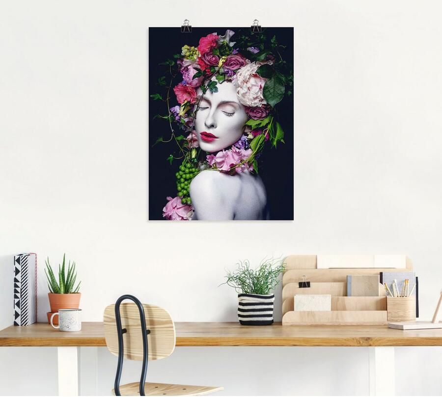Artland Artprint Mooie Bloemenkoningin als artprint van aluminium artprint voor buiten artprint op linnen poster muursticker - Foto 7