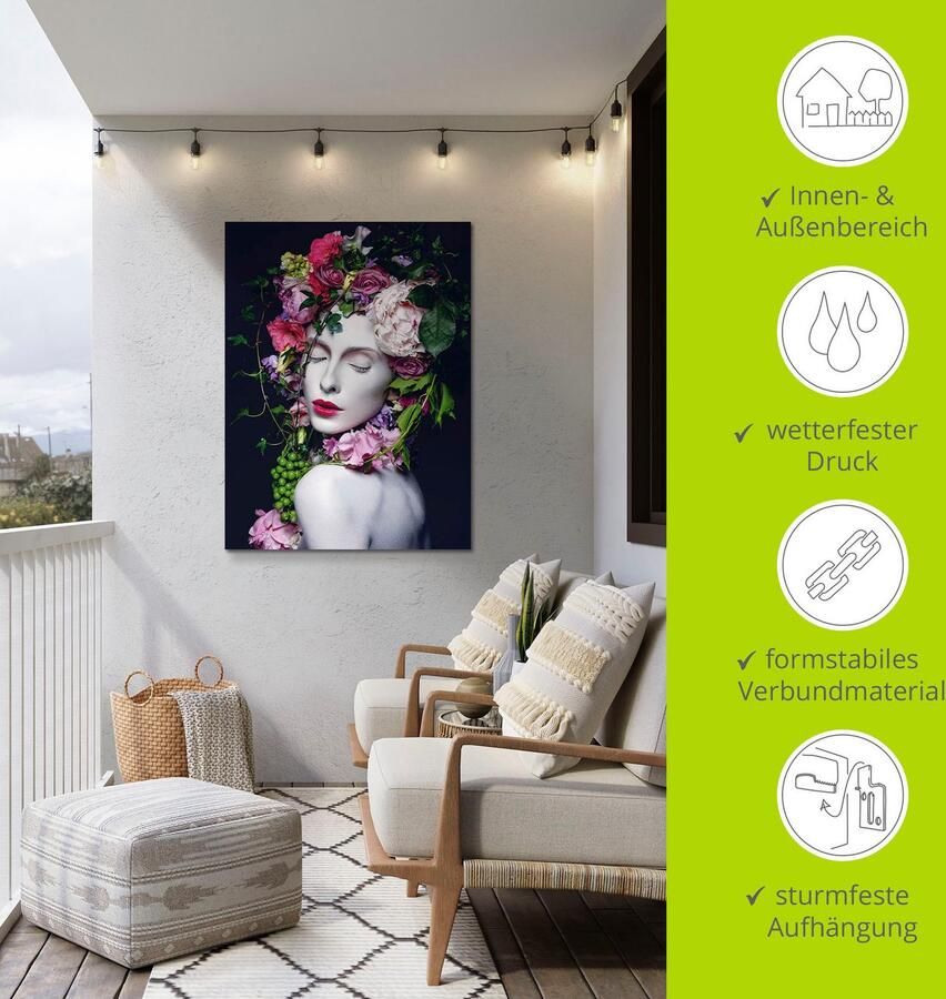 Artland Artprint Mooie Bloemenkoningin als artprint van aluminium artprint voor buiten artprint op linnen poster muursticker - Foto 4