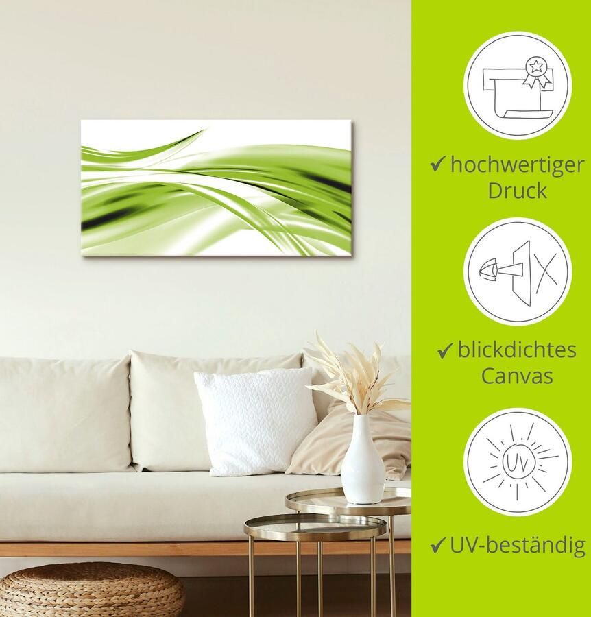 Artland Artprint Mooie golf abstract als artprint van aluminium artprint voor buiten artprint op linnen poster in verschillende maten. maten - Foto 4