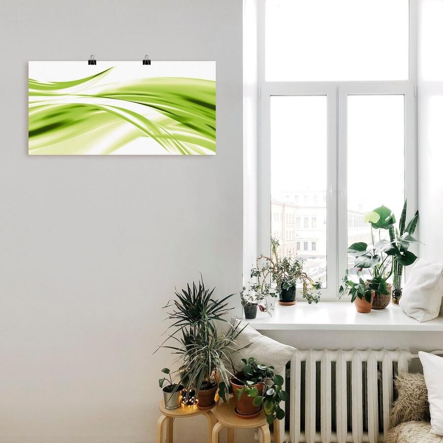 Artland Artprint Mooie golf abstract als artprint van aluminium artprint voor buiten artprint op linnen poster in verschillende maten. maten