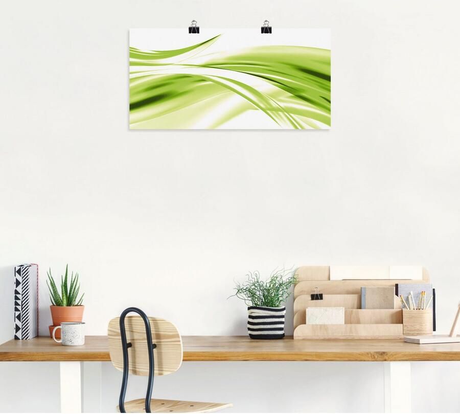 Artland Artprint Mooie golf abstract als artprint van aluminium artprint voor buiten artprint op linnen poster in verschillende maten. maten - Foto 4