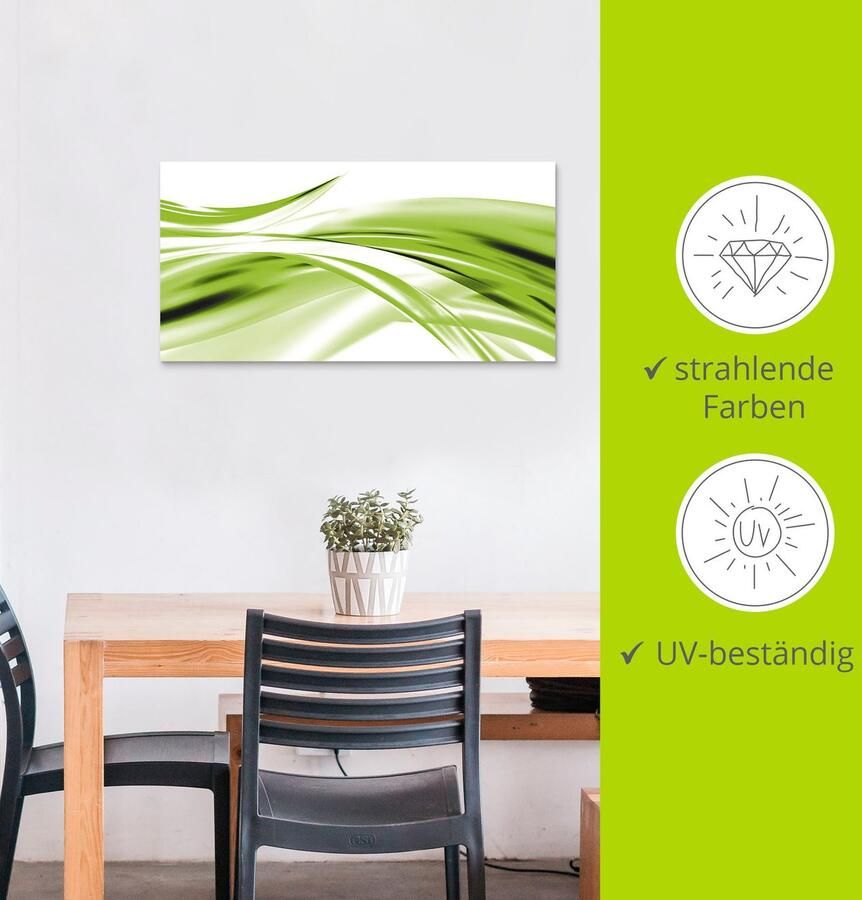 Artland Artprint Mooie golf abstract als artprint van aluminium artprint voor buiten artprint op linnen poster in verschillende maten. maten - Foto 4