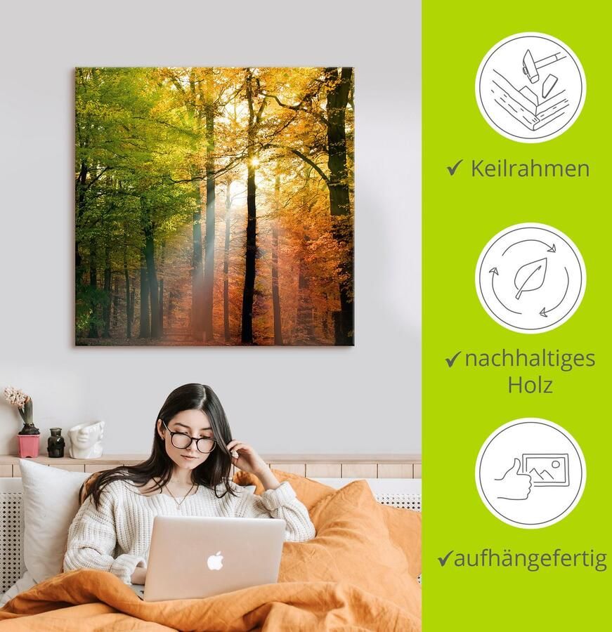 Artland Artprint Mooie herfstdag 2 als artprint van aluminium artprint voor buiten artprint op linnen poster in verschillende maten. maten - Foto 2