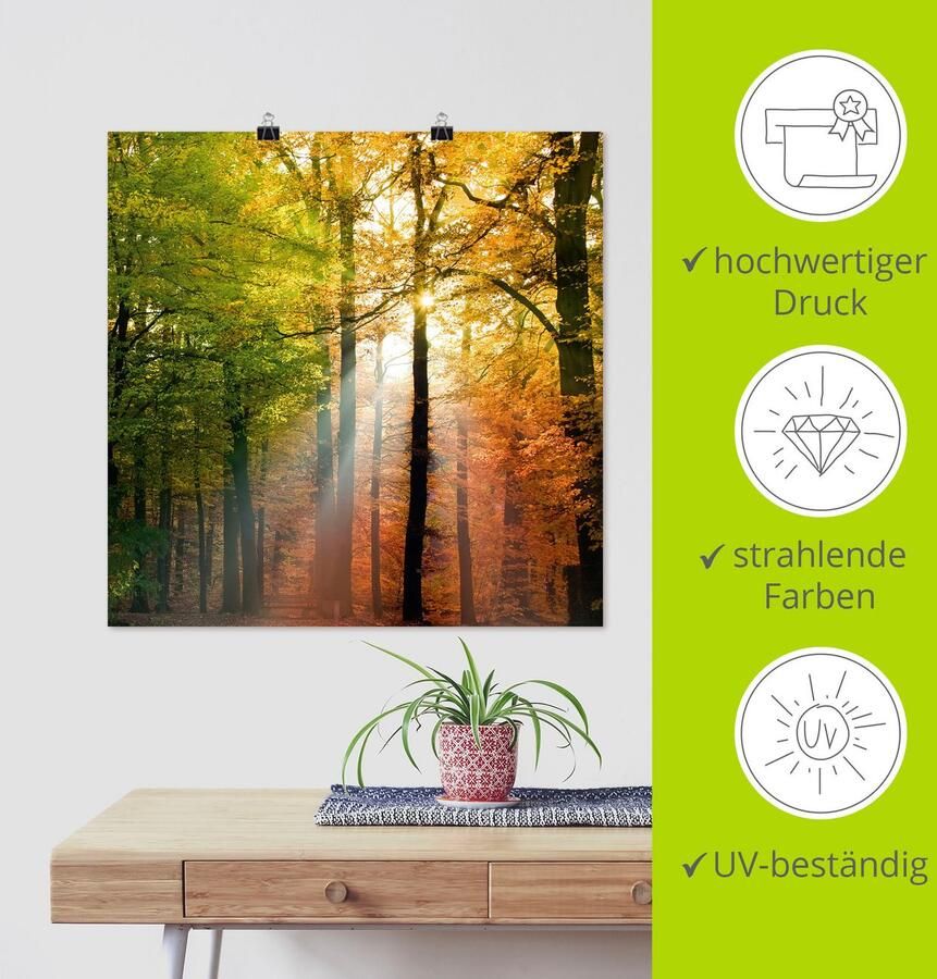 Artland Artprint Mooie herfstdag 2 als artprint van aluminium artprint voor buiten artprint op linnen poster in verschillende maten. maten - Foto 3