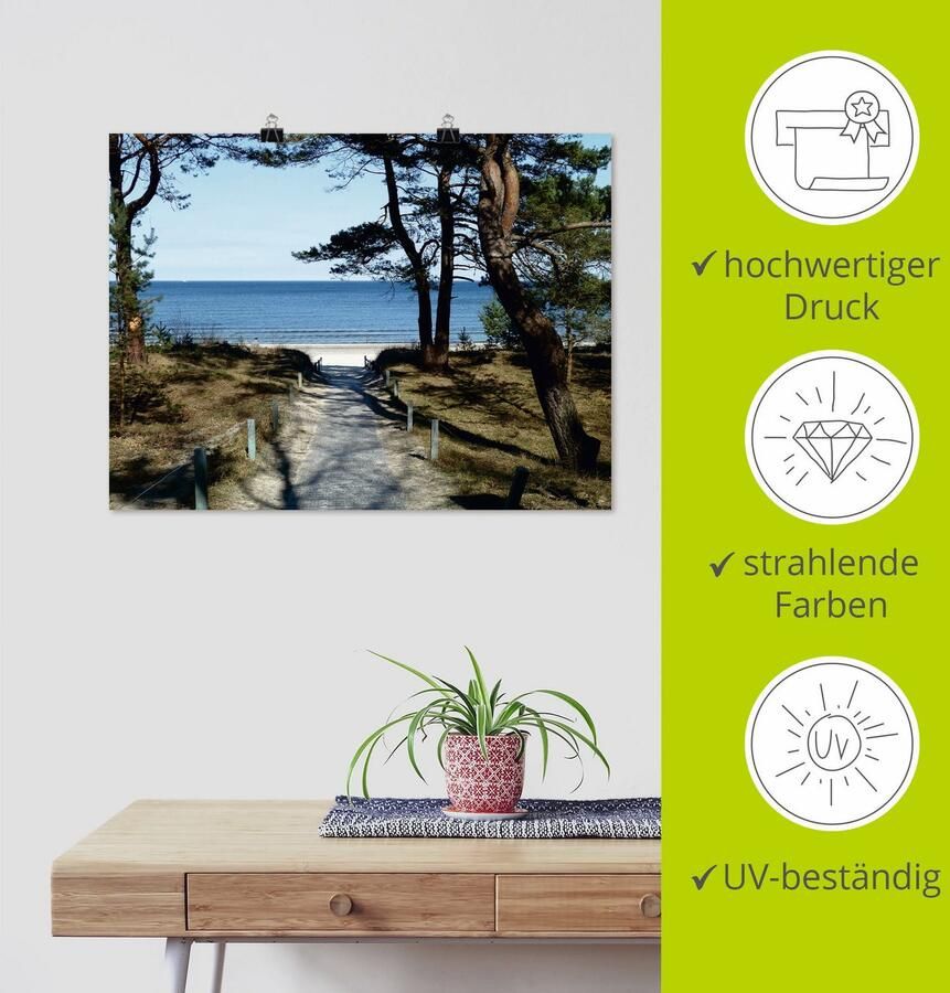 Artland Artprint Mooie Oostzeekust als artprint op linnen poster in verschillende formaten maten - Foto 2