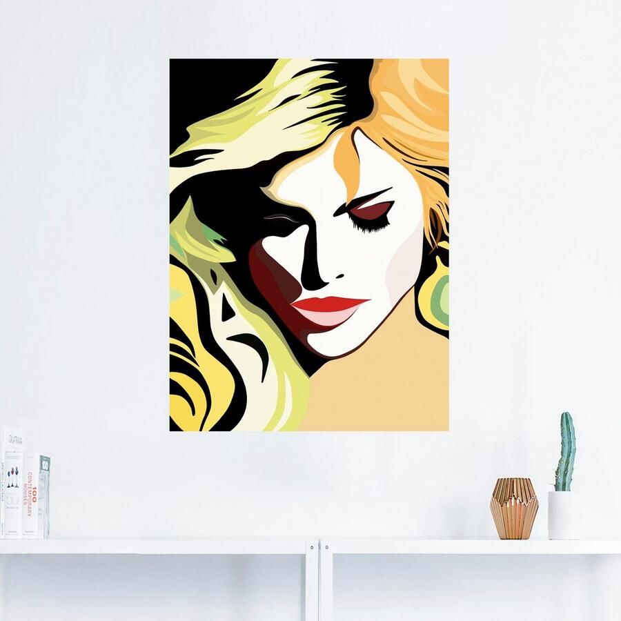 Artland Artprint Mooie vrouw als artprint van aluminium artprint op linnen muursticker verschillende maten