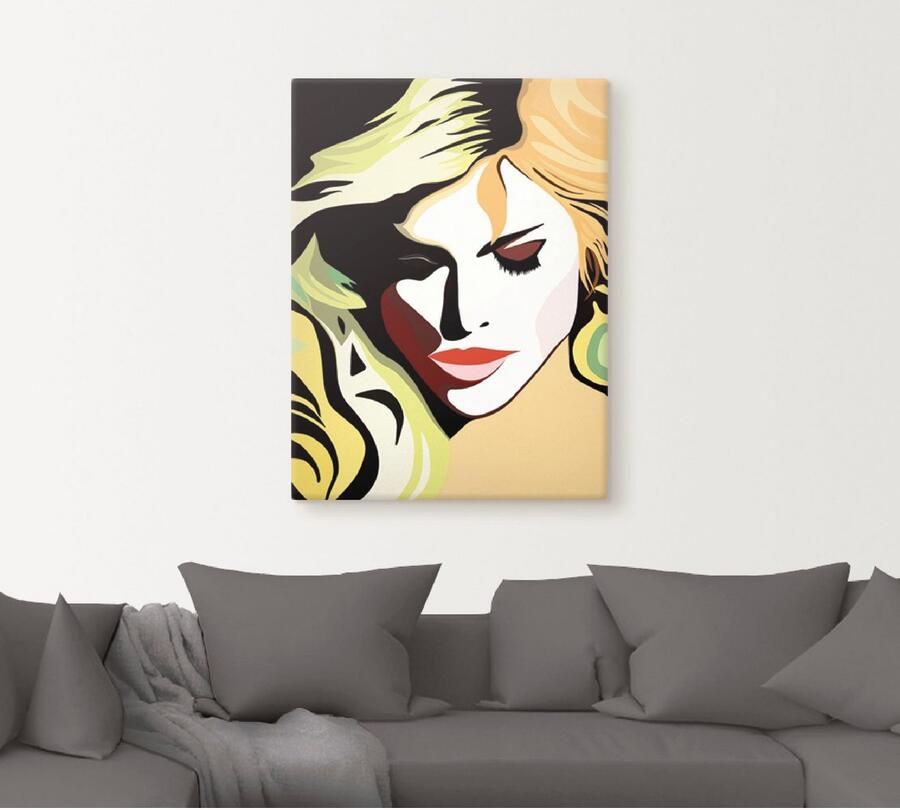 Artland Artprint Mooie vrouw als artprint van aluminium artprint op linnen muursticker verschillende maten - Foto 3