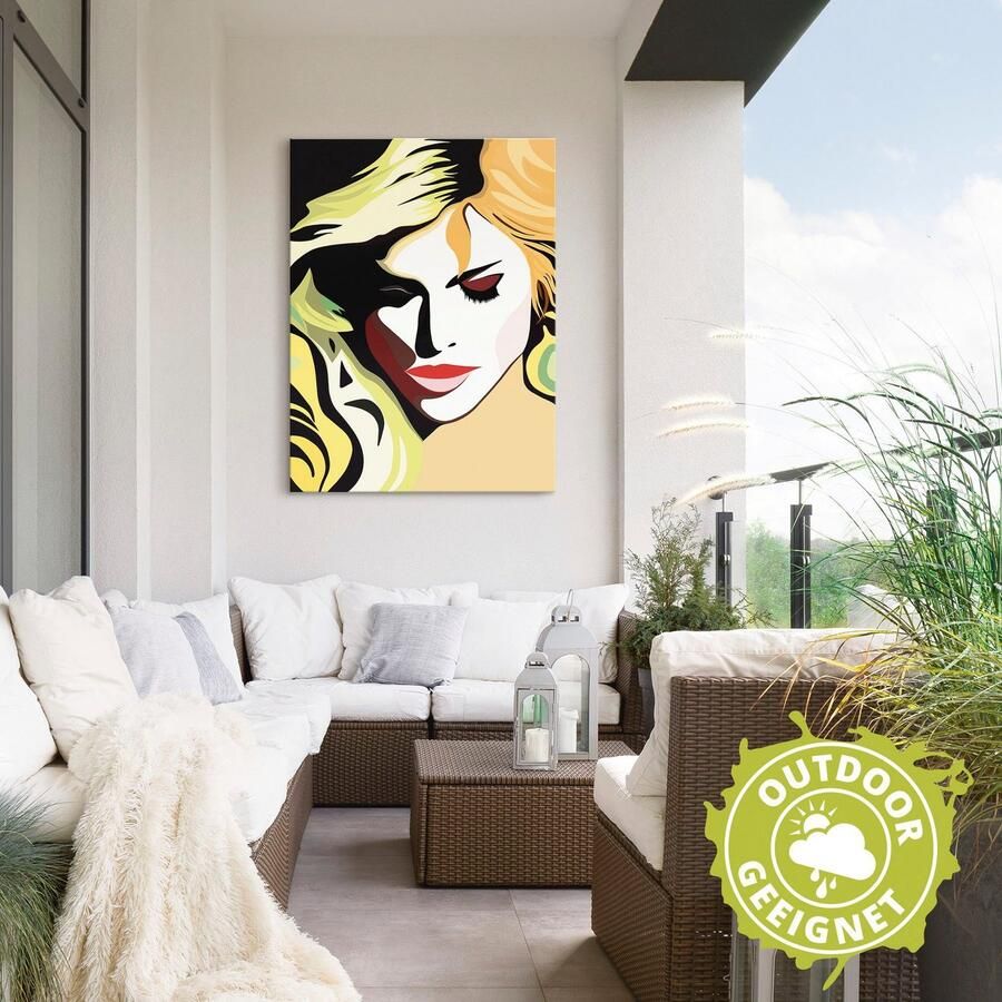 Artland Artprint Mooie vrouw als artprint van aluminium artprint op linnen muursticker verschillende maten