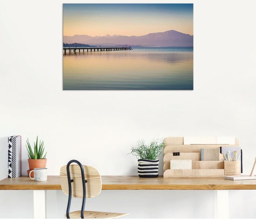 Artland Artprint Morgen aan de Chiemsee als artprint van aluminium artprint voor buiten artprint op linnen poster in verschillende maten. maten - Foto 6