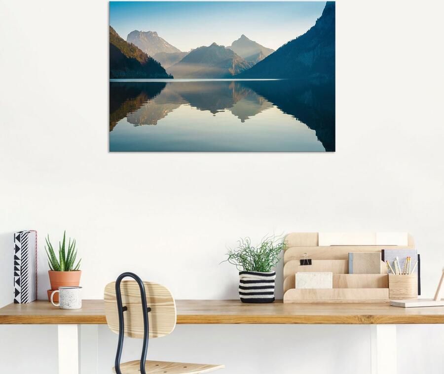 Artland Artprint Morgen aan de Traunsee als artprint van aluminium artprint voor buiten artprint op linnen poster in verschillende maten. maten - Foto 6