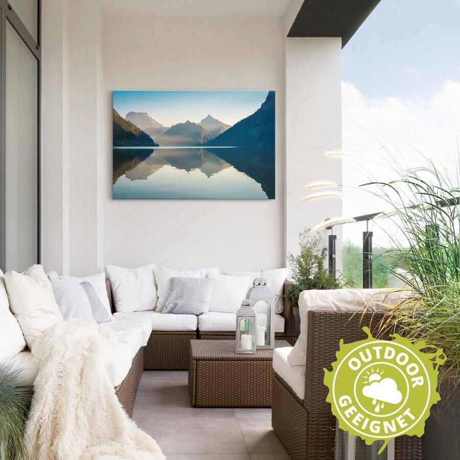 Artland Artprint Morgen aan de Traunsee als artprint van aluminium artprint voor buiten artprint op linnen poster in verschillende maten. maten - Foto 2