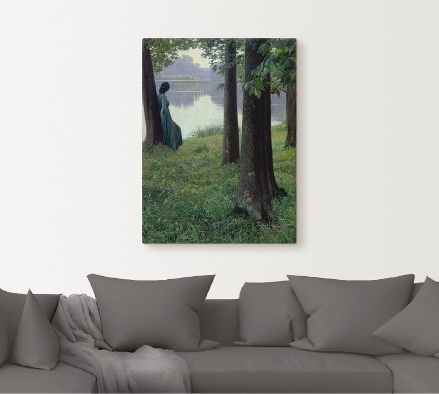 Artland Artprint Morgen bij de vijver in Rastede. 1906 als artprint op linnen poster in verschillende formaten maten - Foto 4