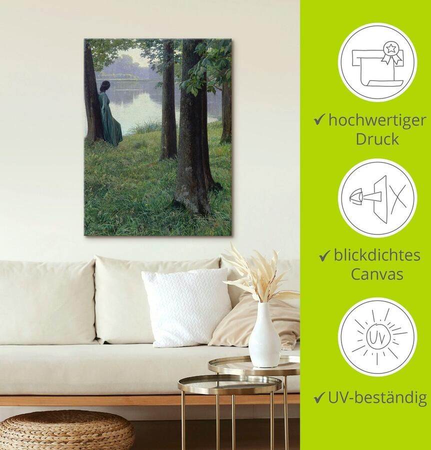 Artland Artprint Morgen bij de vijver in Rastede. 1906 als artprint op linnen poster in verschillende formaten maten - Foto 2