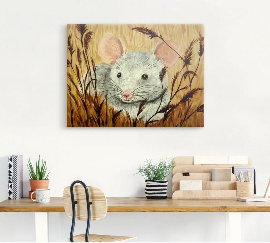 Artland Artprint Muis als artprint van aluminium artprint op linnen muursticker of poster in verschillende maten - Foto 3