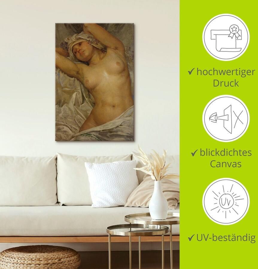 Artland Artprint Naakt meisje. 1922. als artprint op linnen poster muursticker in verschillende maten - Foto 3