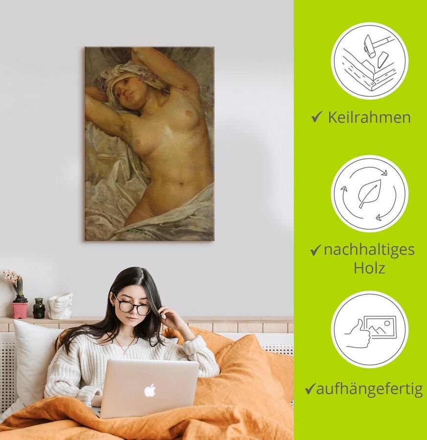Artland Artprint Naakt meisje. 1922. als artprint op linnen poster muursticker in verschillende maten - Foto 2
