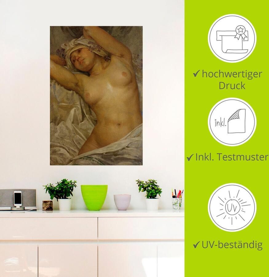 Artland Artprint Naakt meisje. 1922. als artprint op linnen poster muursticker in verschillende maten - Foto 3