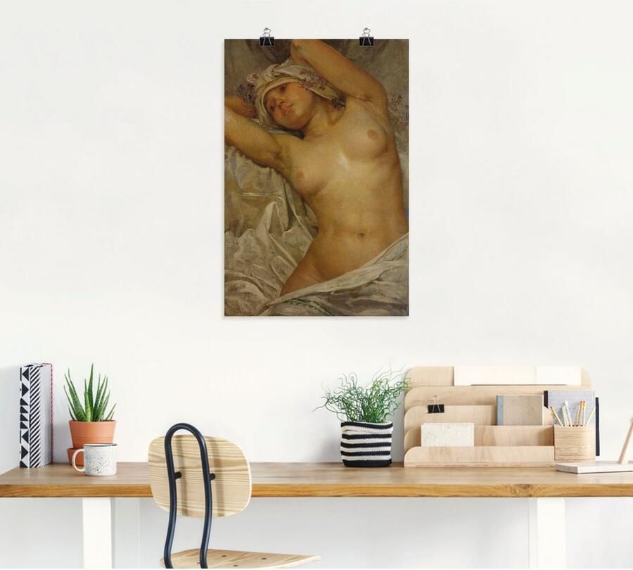 Artland Artprint Naakt meisje. 1922. als artprint op linnen poster muursticker in verschillende maten - Foto 4