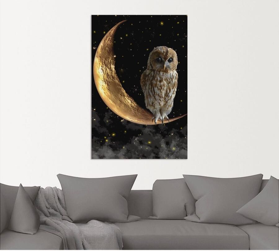 Artland Artprint Nachtuil als artprint van aluminium artprint voor buiten artprint op linnen poster in verschillende maten. maten - Foto 6