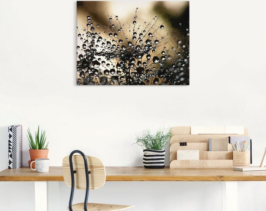 Artland Artprint Natte paardenbloem als artprint van aluminium artprint voor buiten artprint op linnen poster muursticker - Foto 5