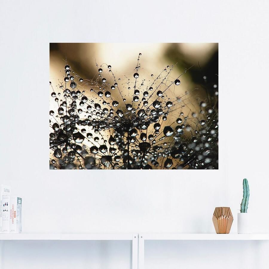 Artland Artprint Natte paardenbloem als artprint van aluminium artprint voor buiten artprint op linnen poster muursticker - Foto 2