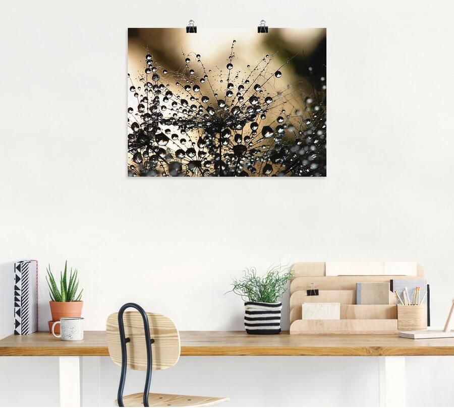Artland Artprint Natte paardenbloem als artprint van aluminium artprint voor buiten artprint op linnen poster muursticker - Foto 6