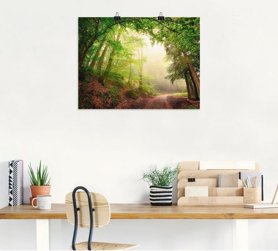 Artland Artprint Natuurlijke bogen door bomen als artprint van aluminium artprint voor buiten poster muursticker in diverse maten formaten - Foto 4