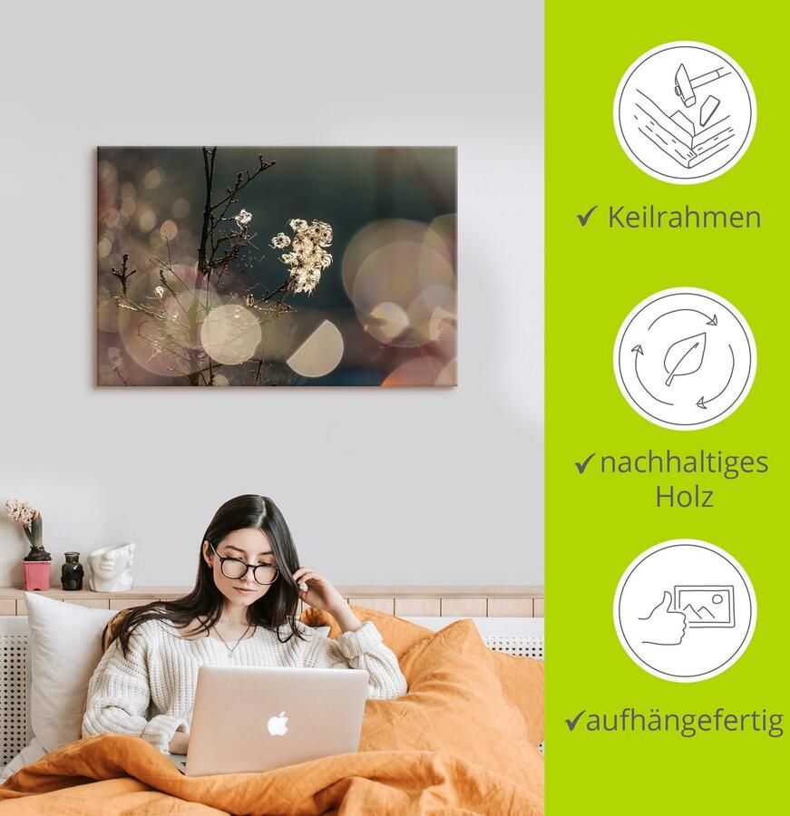 Artland Artprint Natuurlijke romantiek als artprint op linnen poster in verschillende formaten maten - Foto 2