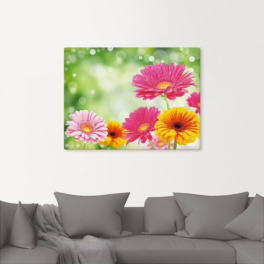 Artland Artprint Natuurlijke romantiek Gerberas als artprint op linnen poster in verschillende formaten maten - Foto 2