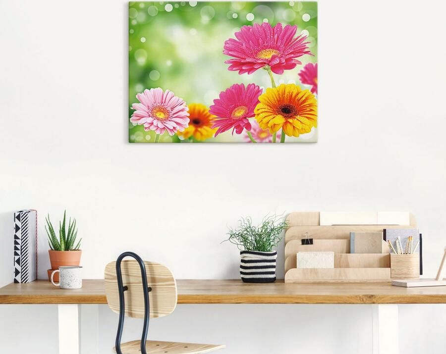 Artland Artprint Natuurlijke romantiek Gerberas als artprint op linnen poster in verschillende formaten maten - Foto 6