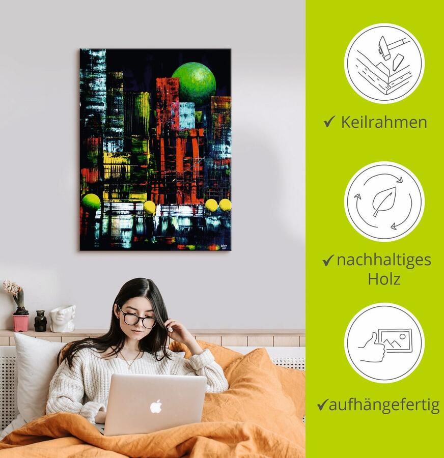 Artland Artprint New York abstract II als artprint op linnen muursticker in verschillende maten