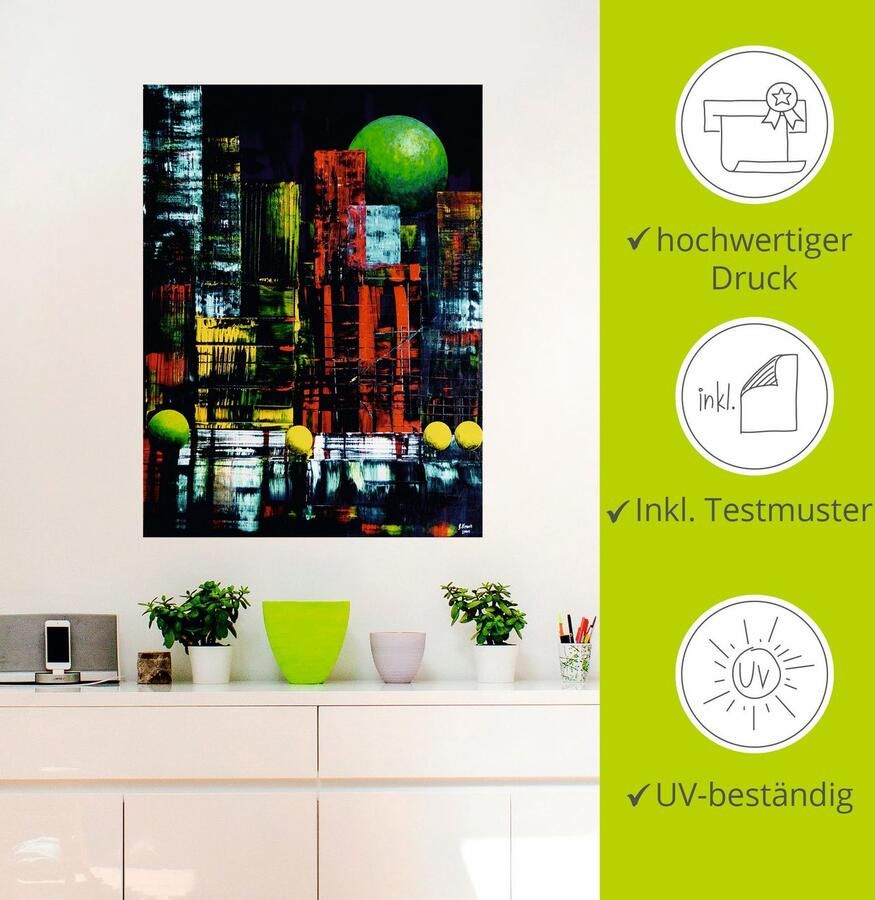 Artland Artprint New York abstract II als artprint op linnen muursticker in verschillende maten - Foto 2