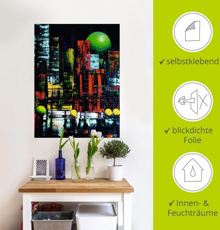 Artland Artprint New York abstract II als artprint op linnen muursticker in verschillende maten - Foto 3