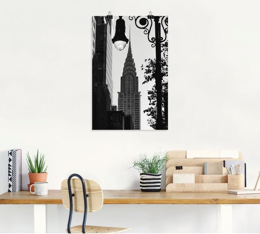 Artland Artprint New York Chrysler Building als artprint van aluminium artprint voor buiten poster in diverse formaten - Foto 4